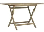 vidaXL Gartentisch Klappbar Grau 120x70x75 cm Massivholz Teak - Braun