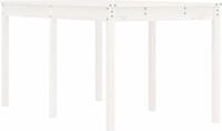 vidaXL Gartentisch Wei&szlig; 159,5x82,5x76 cm Massivholz Kiefer