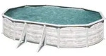 GRE Ovaler Stahlwandpool mit Nordicoptik KIT500N &ndash; 500 x 300 x 120 cm,...