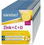 sanotact Zink + C + D (8 x 20 Lutschtabletten) - Zink Tabletten mit Vitamin C &