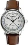Herrenuhr Zeppelin 100 Jahre GMT Automatik - Silber