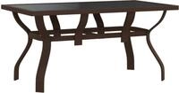 vidaXL Gartentisch Braun und Schwarz 140x70x70 cm Stahl und Glas