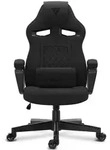 SENSE7 Knight Gaming Stuhl Kunstleder Schwarz-Grau - Ergonomischer B&uuml;rostuhl PC