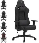 SENSE7 Spellcaster Gaming Stuhl aus Stoff Schwarz - Ergonomischer B&uuml;rostuhl PC