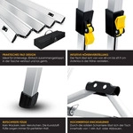 KESSER&reg; Campingtisch faltbar Klapptisch Aluminiumrahmen h&ouml;henverstellbar,...