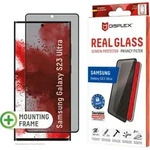 Displex Privacy Panzerglas (10H) f&uuml;r Samsung Galaxy S23 Ultra, Eco-Montagerahmen,