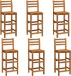 vidaXL Barhocker 6 Stk. Massivholz Akazie