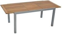 Merxx Gartentisch 150 (200) x 90 cm, ausziehbar - Aluminium/Akazie