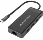 Conceptronic DONN14G 7-in1 USB 3.2 Docking - Grau