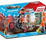 PLAYMOBIL Stuntshow 71256 Starter Pack Stuntshow Motorrad mit Feuerwand - Bunt