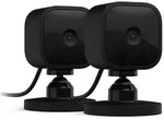 Amazon Blink Mini 2-Kameras, schwarz 1080p-HD-Video, Nachtsicht, Alexa - Schwarz