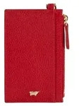 Portemonnaie ASTI Geldb&ouml;rse XS 4 Kartenf&auml;cher rot Damen - Leder - Rot