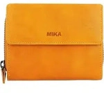 Mika Damengeldb&ouml;rse Leder gelb ca. 13 x 10 x 4 cm 42172 - Gelb