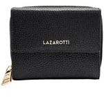 Lazarotti Leder Geldb&ouml;rse Bologna Leather Wallet With 8 Card Slots Black schwarz -