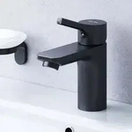 AM.PM Wasserhahn Bad Schwarz Matt Waschtischarmatur Bad Armatur Mischbatterie