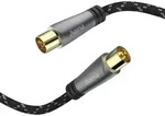 Hama Antennen-Kabel Koaxial, 120 dB, vergoldet, 3 m - Schwarz/Grau