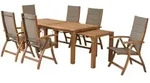 Merxx Gartenm&ouml;bel Set Acapulco 7tlg., 6 Klappsessel, Flex Ausziehtisch -