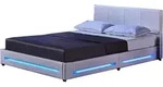 HOME DELUXE - LED Bett Asteroid - Wei&szlig;, 140 x 200 cm - Inkl. Matratze und...
