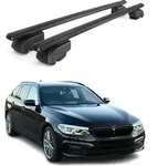 Dachtr&auml;ger Gep&auml;cktr&auml;ger f&uuml;r BMW 5er G31 Touring 2017-2023 ABE Alu Schwarz 2x