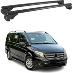Dachtr&auml;ger Grundt&auml;ger f&uuml;r Mercedes Vito W447 2014-2025 75kg Alu Schwarz 2tlg