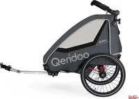 Qeridoo Q-QUP1-23-GR, Qeridoo QUPA 1 Kinder Fahrradanh&auml;nger 2023 grau