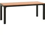 vidaXL Gartenbank 110 cm Stahl und WPC Braun und Schwarz - Braun
