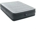 Intex Luftmatratze Comfort Plush Elevated Queen 152x203x46 cm Pumpe - Hellgrau