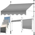 KESSER&reg; Klemmmarkise mit Handkurbel Balkon, ohne Bohren, UV-best&auml;ndig &