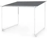 Blumfeldt Pergola, Metall Pavillon mit Polyester Schiebedach und Bodenrollen,