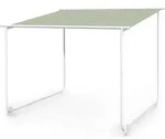 Blumfeldt Pergola, Metall Pavillon mit Polyester Schiebedach und Bodenrollen,