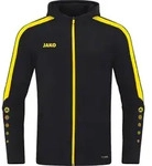 JAKO Unisex Kapuzenjacke Power, Farbe:schwarz/citro, Gr&ouml;&szlig;e:S - Schwarz - S