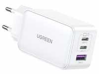 UGREEN Nexode USB-A+2*USB-C 65W GaN Tech Fast Charger White