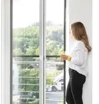 Schellenberg Fliegengitter f&uuml;r bodentiefe Fenster Premium, Insektenschutz mit...