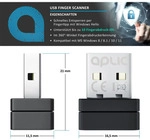 Aplic USB Fingerabdrucksensor Fingerabdruckleser - bis zu 10 IDs - Windows 8 10 11