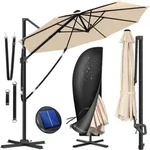 KESSER&reg; Sonnenschirm Ampelschirm SUN Rund XL &Oslash;330 cm Inkl. Windschtzseile &