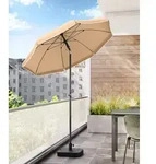 SONGMICS Sonnenschirm &Oslash; 160 cm UPF 50+ mit Tragetasche - Taupe