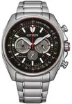 Citizen Herren Uhr CA4561-89E Eco Drive Chronograph Sportuhr 10ATM - Silber