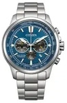 Citizen CA4570-88L Eco Drive Uhr Herrenuhr Titan Chrono Datum silber - Blau