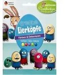 Heitmann Eierfarben Freche Eierk&ouml;pfe Ostereier f&auml;rben verzieren Sticker Set...