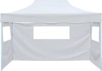 vidaXL Partyzelt Faltbar mit 3 Seitenteilen 291x413x315 cm Wei&szlig;