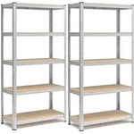 SONGMICS Schwerlastregal, 2er Set, Kellerregal, Lagerregal, 180 x 90 x 40 cm,