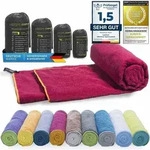 LightDry Mikrofaser Handtuch Rot 60x30 cm - Leichtes Sporthandtuch Reisehandtuch