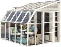 Rion Kunststoff Anlehngew&auml;chshaus Sun Room 45 Wei&szlig; 322x258x266 cm