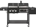 TAINO Hero Duo Gasgrill Holzkohlegrill Smoker Grillwagen BBQ Grill schwarz -...