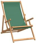 vidaXL Klappstuhl aus Massivholz, Teak, Gr&uuml;n