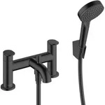 Hansgrohe 2-Loch Wannen-/Brausemischer Vernis Blend FS mattschwarz Wannenrandmit,