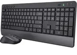 TRUST Trezo Wireless Deskset Eco US - Schwarz