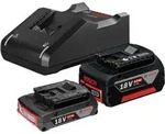 Starter-Set 1 x GBA 18V 2.0Ah + 1 x GBA 18V 4.0Ah + GAL 18V-40