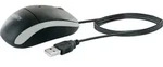 Optische USB Maus 1000 dpi, 3 Tasten, kompakt, beidh&auml;ndig, 1,35 m Kabel - Schwarz