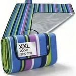 DETEX&reg; Picknickdecke Campingdecke XXL 200x200 cm Wasserdicht W&auml;rmeisoliert Waschbar